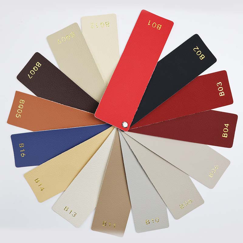 Leathar Gluaisteán Microfiber Sintéiseach Beag Litchi Grain