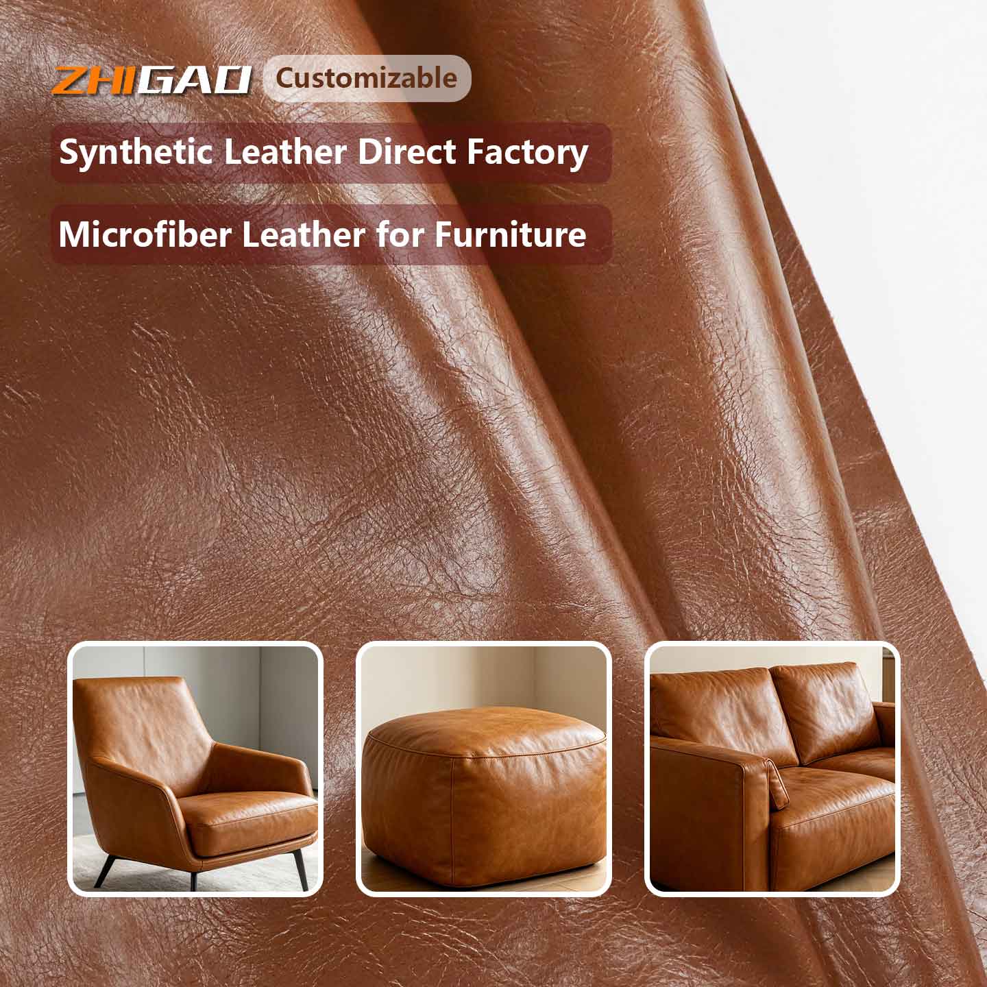 Leathar Microfiber le haghaidh Leathar Feithicleach agus Troscán