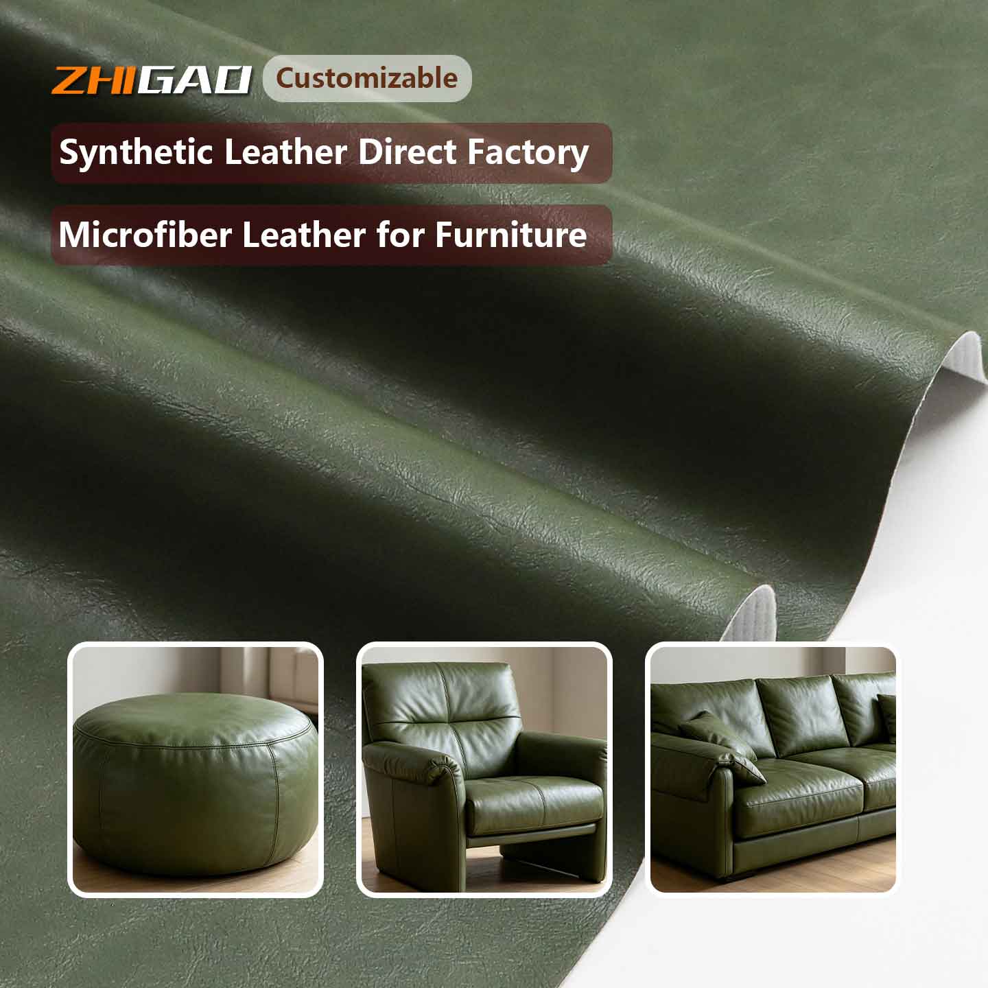 Leathar Microfiber Préimh le haghaidh Troscán
